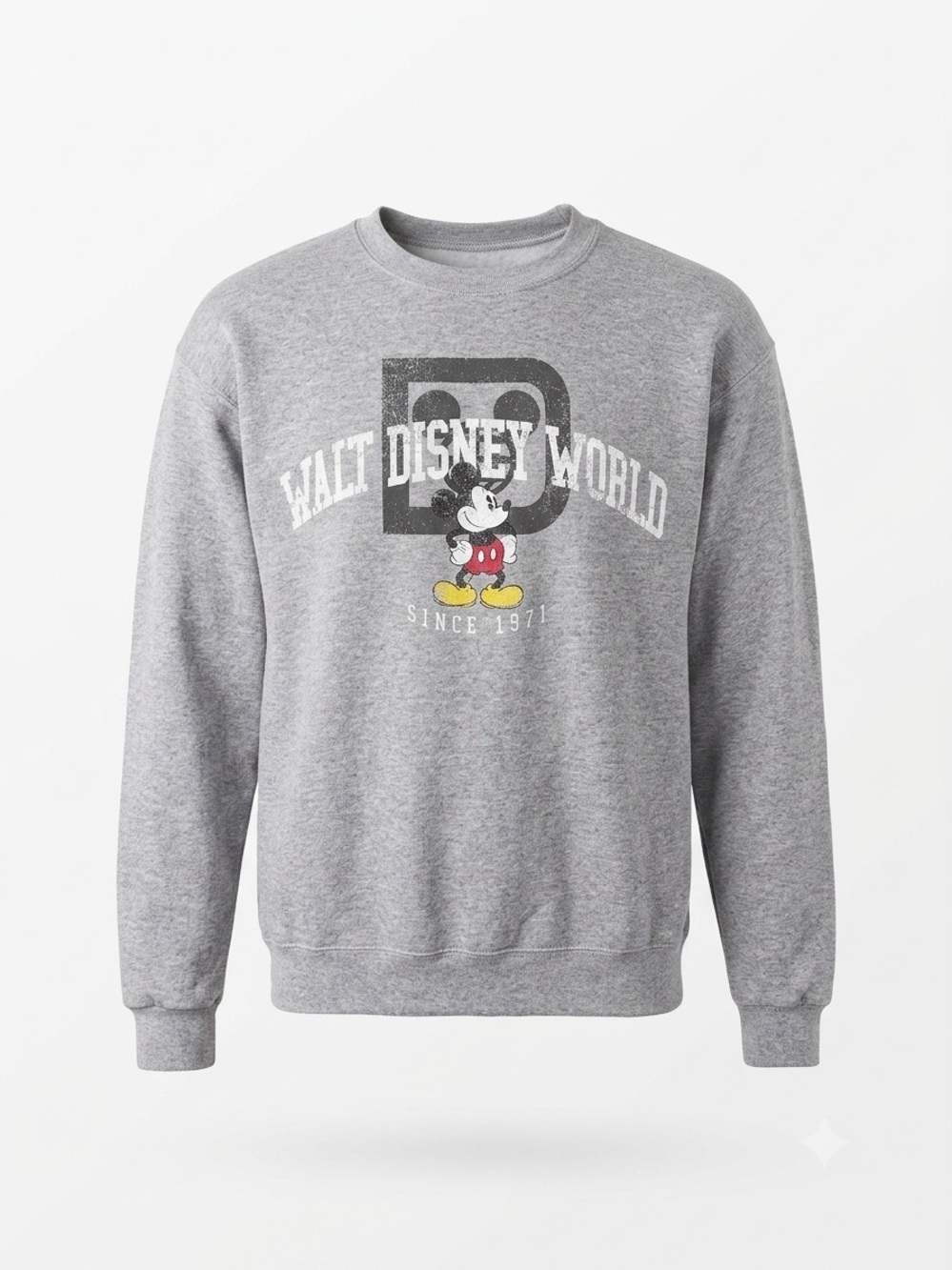 Disney Parks Walt Disney World Mickey Mouse Crewneck Sweatshirt Gray Size